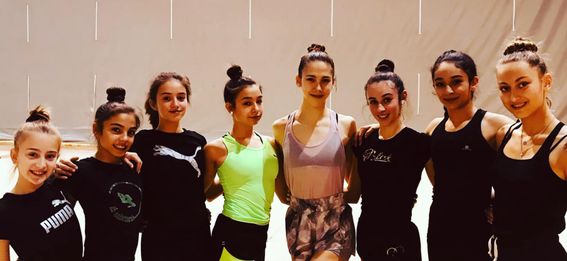 (Español) La Gimnasta Polina Berezina, del Club Gimnasia Rítmica Torrevieja, entrenando en el Palacio de Deportes