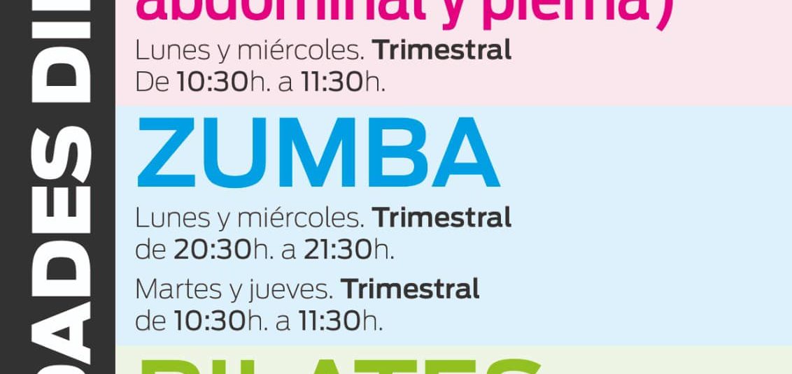 📣Recuperamos las ACTIVIDADES DIRIGIDAS en la Concejalía de Deportes!!🏃‍♀️🤸‍♀️💃