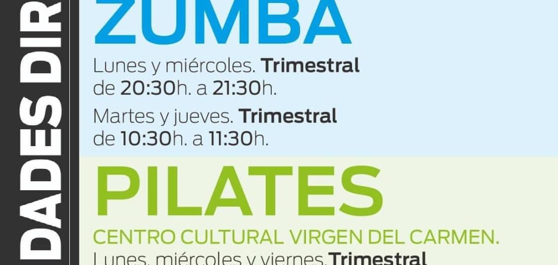 (Español) 📣Nuevas inscripciones para las ACTIVIDADES DIRIGIDAS en la Concejalía de Deportes!!🏃‍♂️💃