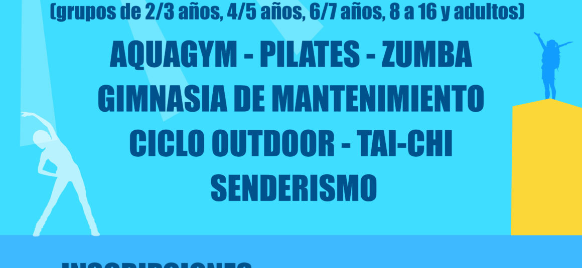 (Español) 🏆ANUNCIAMOS EL PROGRAMA DE CURSOS DE NATACIÓN Y ACTIVIDADES DEPORTIVAS PARA ESTE VERANO!!🏊🏻‍♂️🤸‍♂️💃⚽️🤽🏻‍♂️🚴🤾🏻🥋🎾🏀🏒