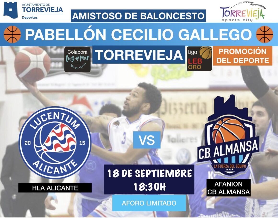 (Español) Liga LEB ORO en el Cecilio Gallego: ⛹🏿‍♀️HLA Alicante y ⛹️Afanion CB Almansa