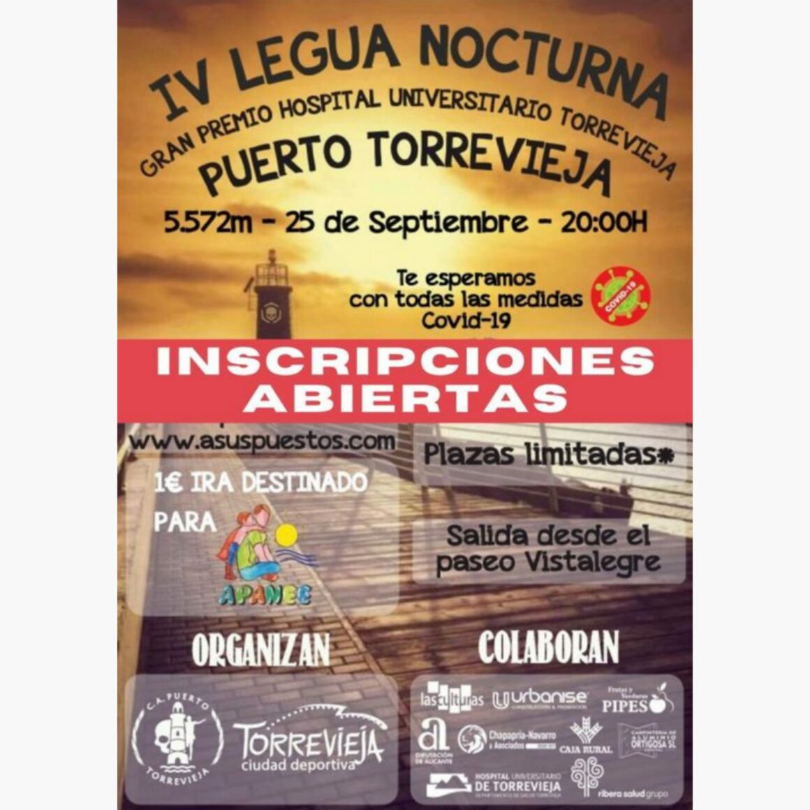 (Español) El próximo 25 de septiembre se correrá la IV Edición de la Legua Nocturna Solidaria