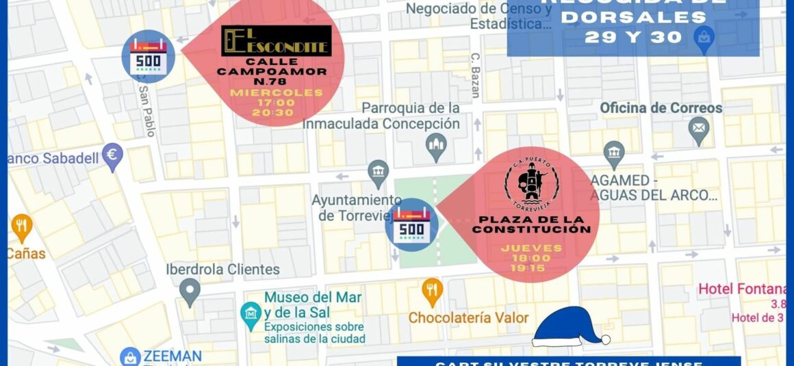 (Español) RECOGIDA DE DORSALES PARA LA CAPT SILVESTRE TORREVEJENSE • GRAN PREMIO INMOCOSTA