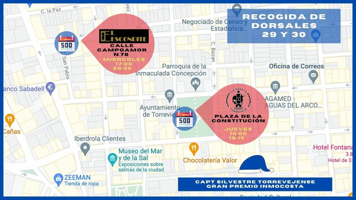 (Español) RECOGIDA DE DORSALES PARA LA CAPT SILVESTRE TORREVEJENSE • GRAN PREMIO INMOCOSTA