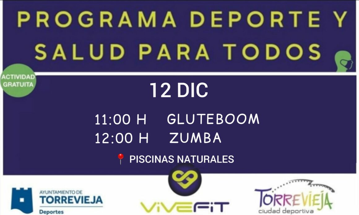 (Español) GLUTEBOOM Y ZUMBA ESTE DOMINGO EN LAS PISCINAS NATURALES