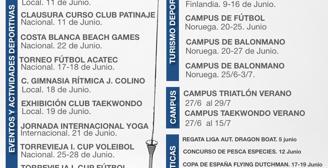 (Español) 📆 ¡AGENDA DEPORTIVA PARA EL MES DE JUNIO!