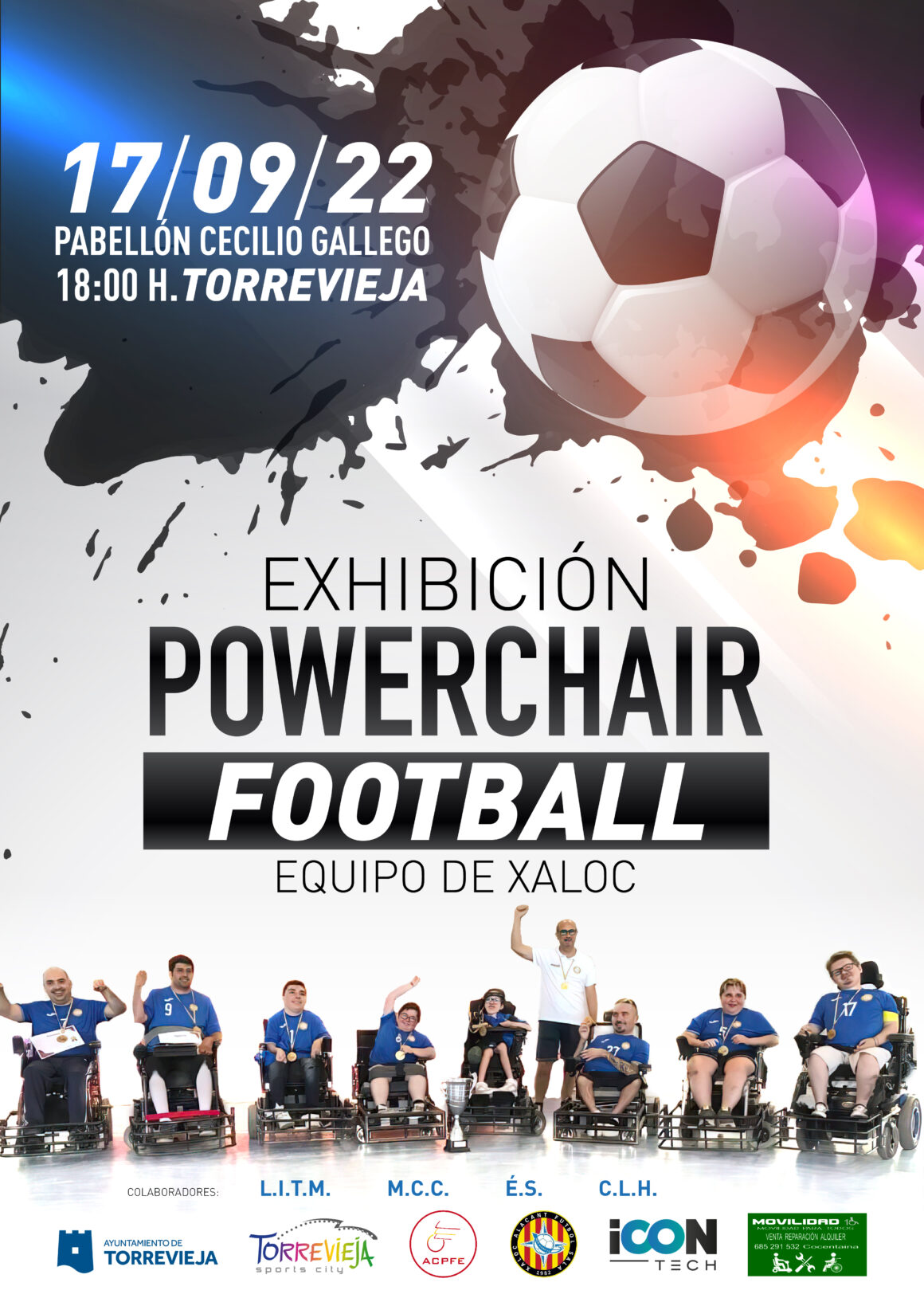 (Español) 🏆La Ciudad Deportiva acogerá la primera exhibición de Power Chair en Torrevieja.🧑‍🦽⚽️