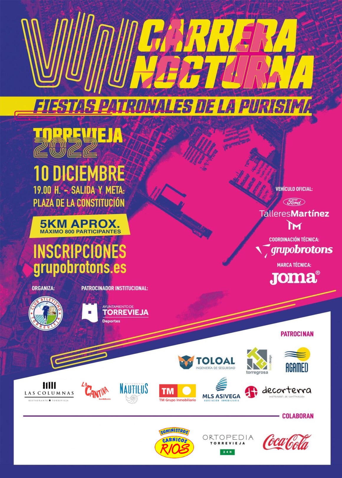 (Español) ✍️Torrevieja abre inscripciones de su VIII Carrera Nocturna Fiestas Patronales de la Purísima