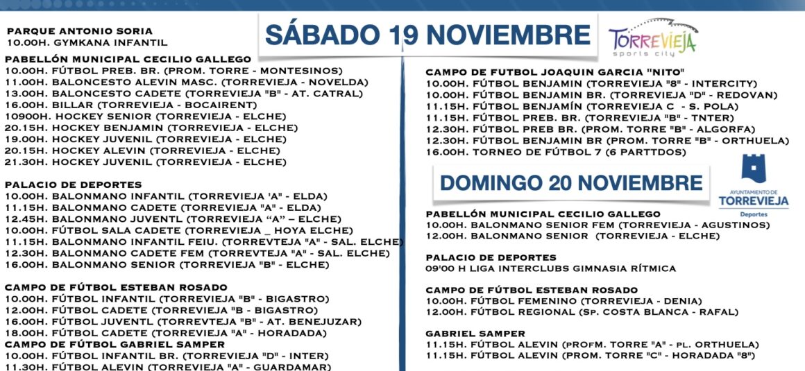 (Español) 📆 ¡AGENDA DEPORTIVA PARA EL FIN DE SEMANA!