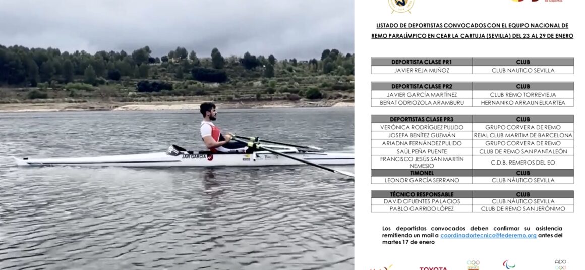 🚣🏻JAVI GARCÍA del Club Remo Torrevieja, convocado por la 🇪🇸SELECCIÓN ESPAÑOLA PARALÍMPICA