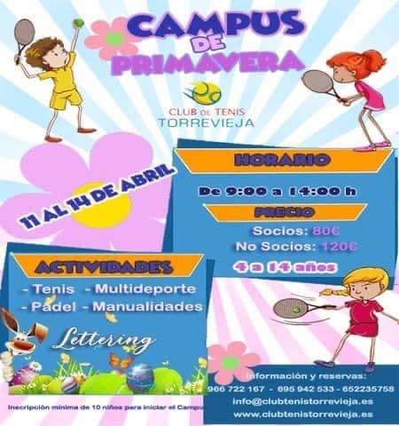 (Español) Campus de Primavera del Club de Tenis Torrevieja