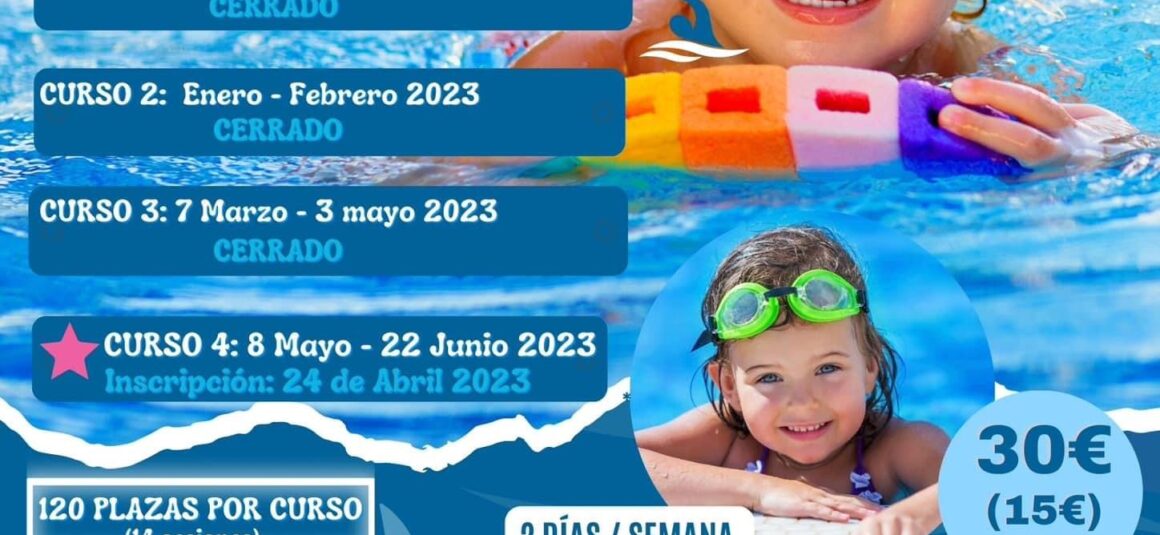 (Español) 📣 ¡SE ABREN INSCRIPCIONES PARA LOS CURSOS MUNICIPALES DE NATACIÓN! 🏊🏻‍♀️🏊🏻‍♂️
