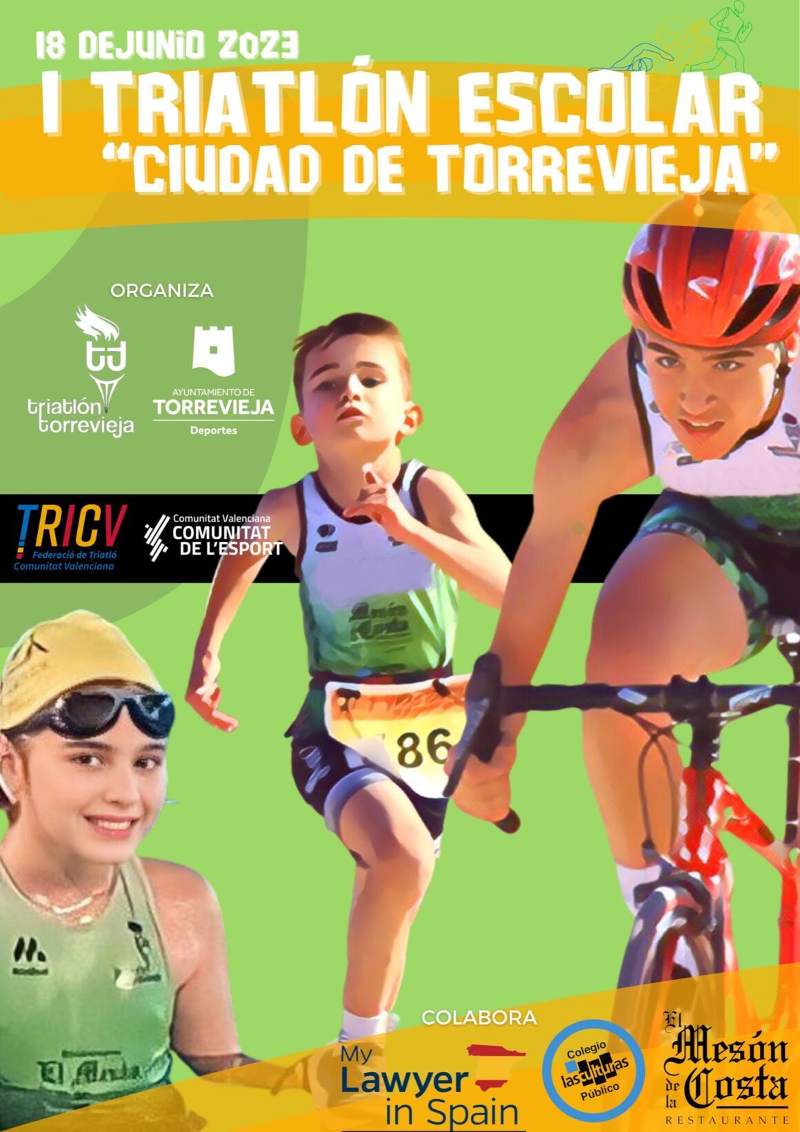 (Español) 🏃‍♀️🏊🏻🚴‍♀️El próximo domingo 18 de junio se celebra el I Triatlón Escolar Ciudad de Torrevieja