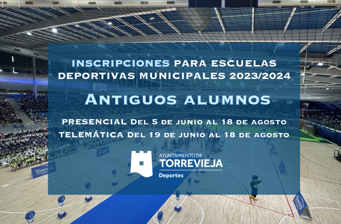 (Español) ✍️SE ABREN LAS INSCRIPCIONES EN 🏆ESCUELAS DEPORTIVAS MUNICIPALES PARA ANTIGUOS ALUMNOS👌🏻