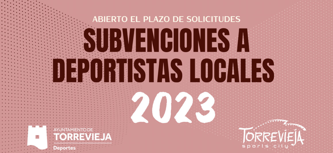 Abierto el plazo de presentación de solicitudes para las Subvenciones a deportistas locales para el ejercicio 2023