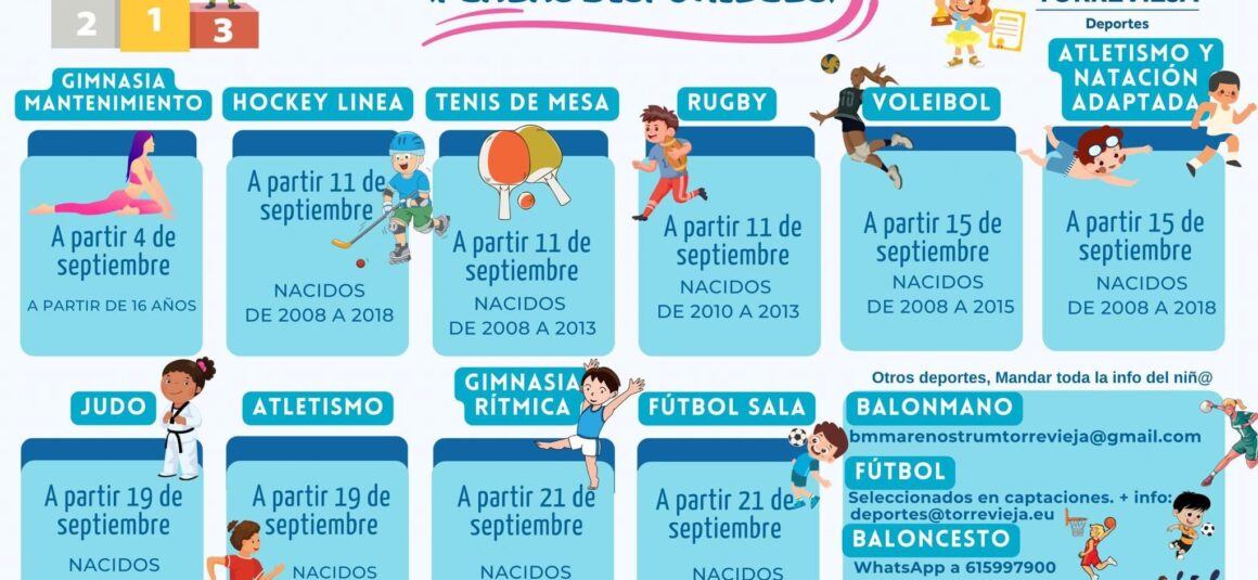 INSCRIPCIONES PARA NUEVOS ALUMNOS DE LAS ESCUELAS DEPORTIVAS MUNICIPALES 23/24 ‍♂️⚽️‍♂️⛹️‍♂️
