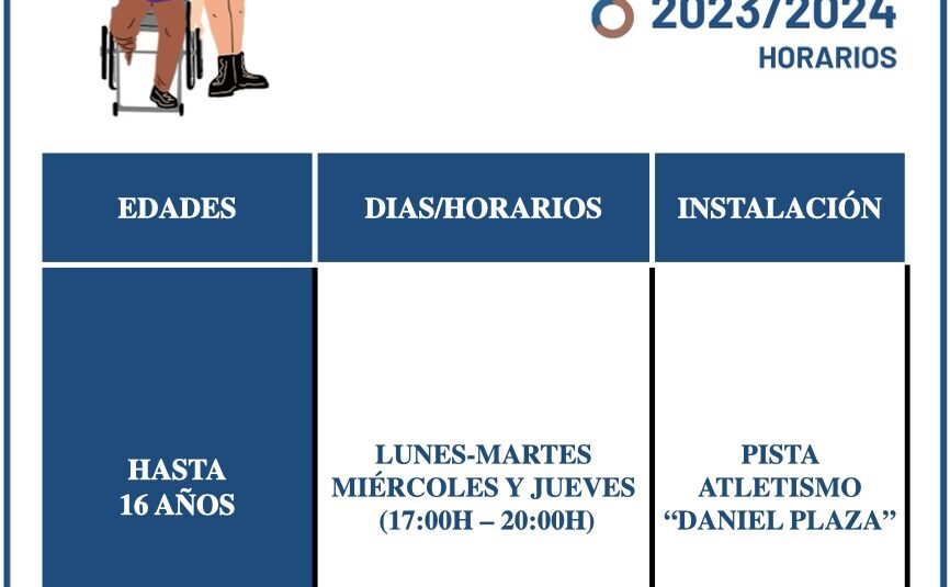 (Español) 2 últimas plazas para la Escuela Municipal de Atletismo Adaptado de Torrevieja