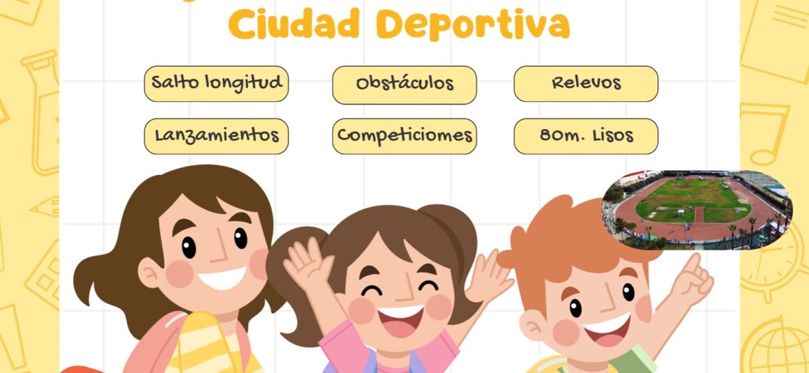 Arrancamos el programa DEPORTE ESCOLAR en 2024 con la actividad “JUGANDO AL ATLETISMO EN LA CIUDAD DEPORTIVA”.‍♂️‍♀️