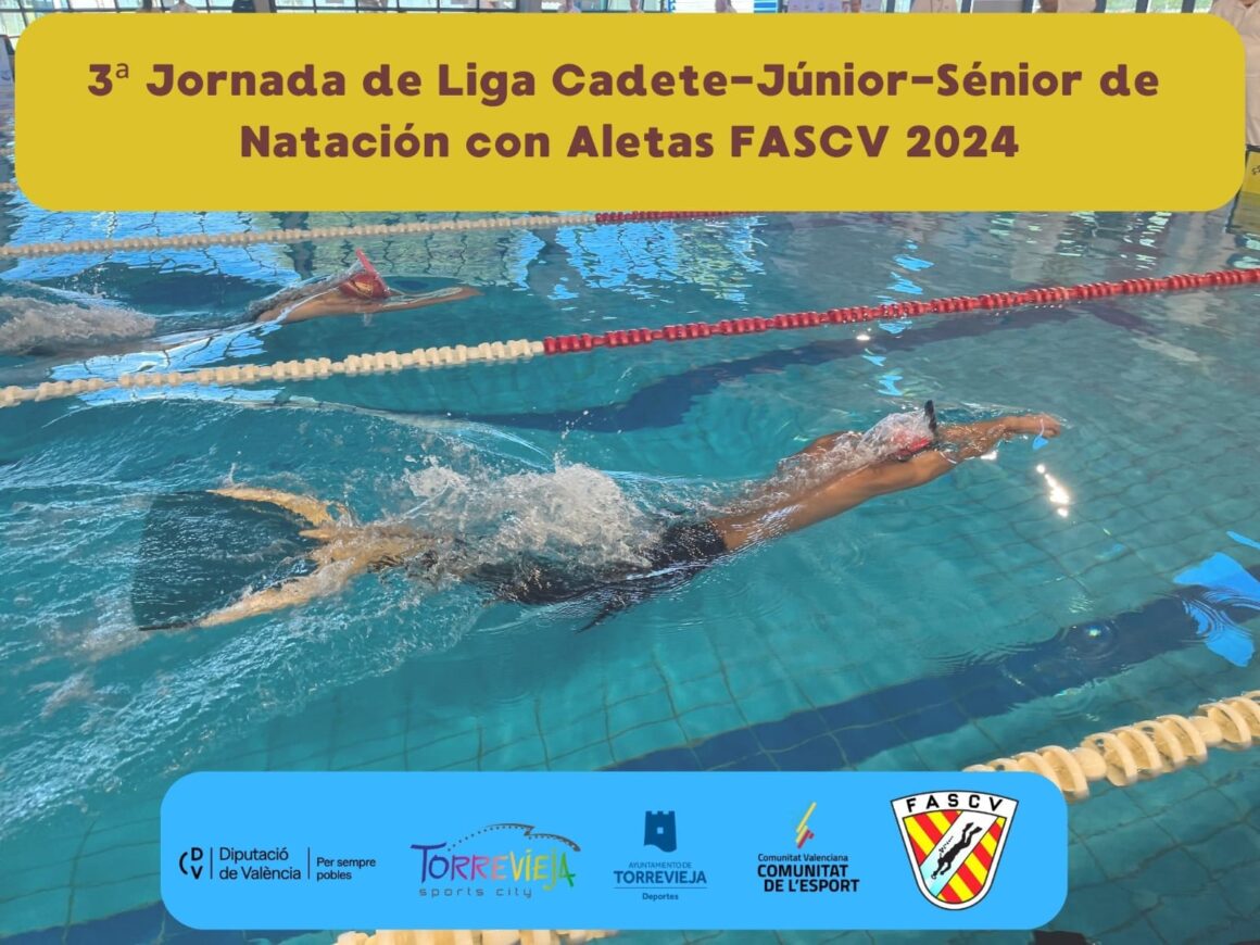 (Español) 3a Jornada de Liga Cadete-Júnior-Sénior de Natación con Aletas FASCV 2024