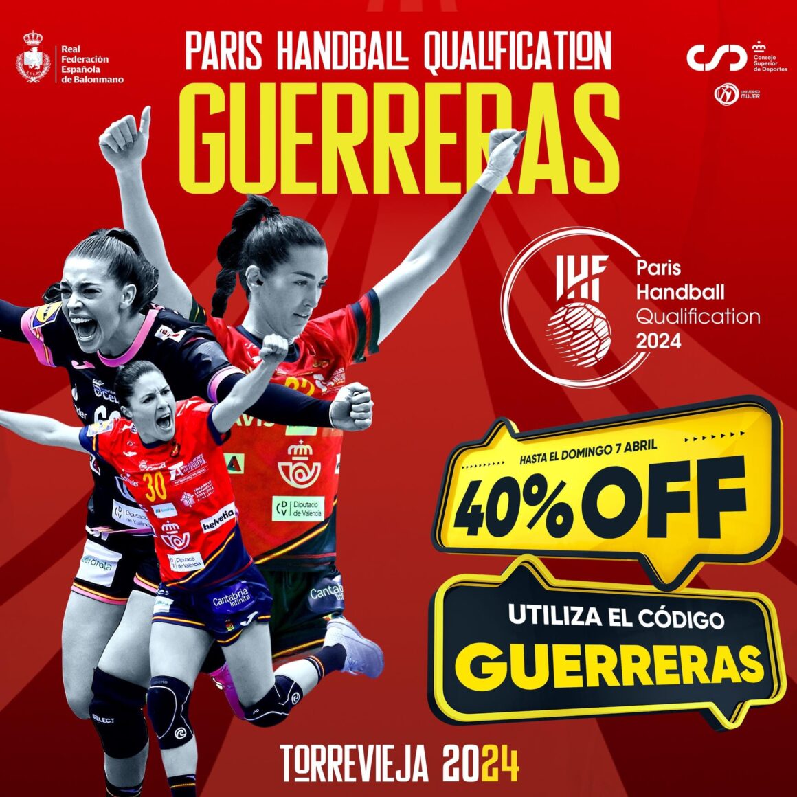 (Español) ️ ¡Lanzamos una ́  para que vengas a animar a las #Guerreras  en el Preolímpico de Torrevieja!