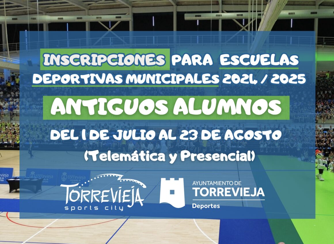 (Español) INSCRIPCIONES para las ESCUELAS DEPORTIVAS MUNICIPALES ANTIGUOS ALUMNOS