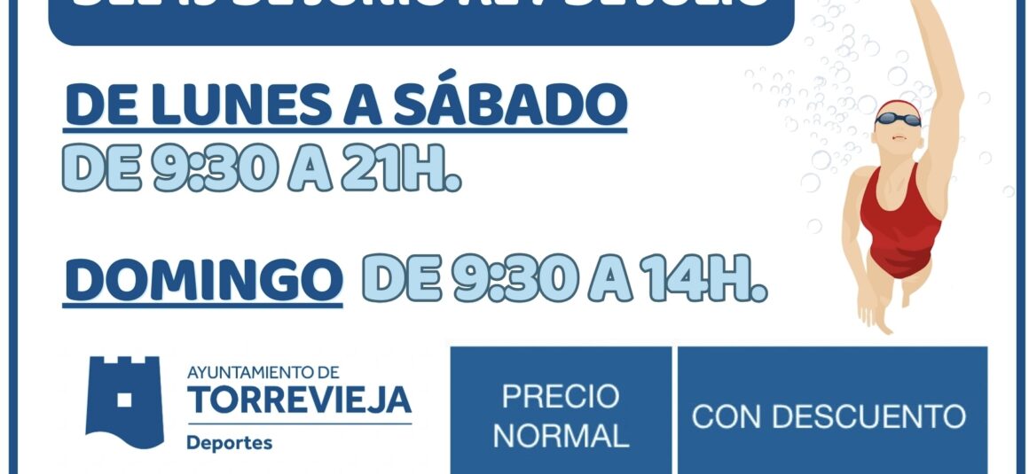 ‍♂️Ven a nadar a la PISCINA MUNICIPAL EXTERIOR de Torrevieja!