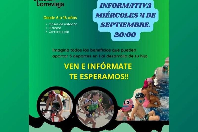 (Español) EL CLUB TRIATLÓN TORREVIEJA ABRE INSCRIPCIONES PARA EL CURSO 2024/2025