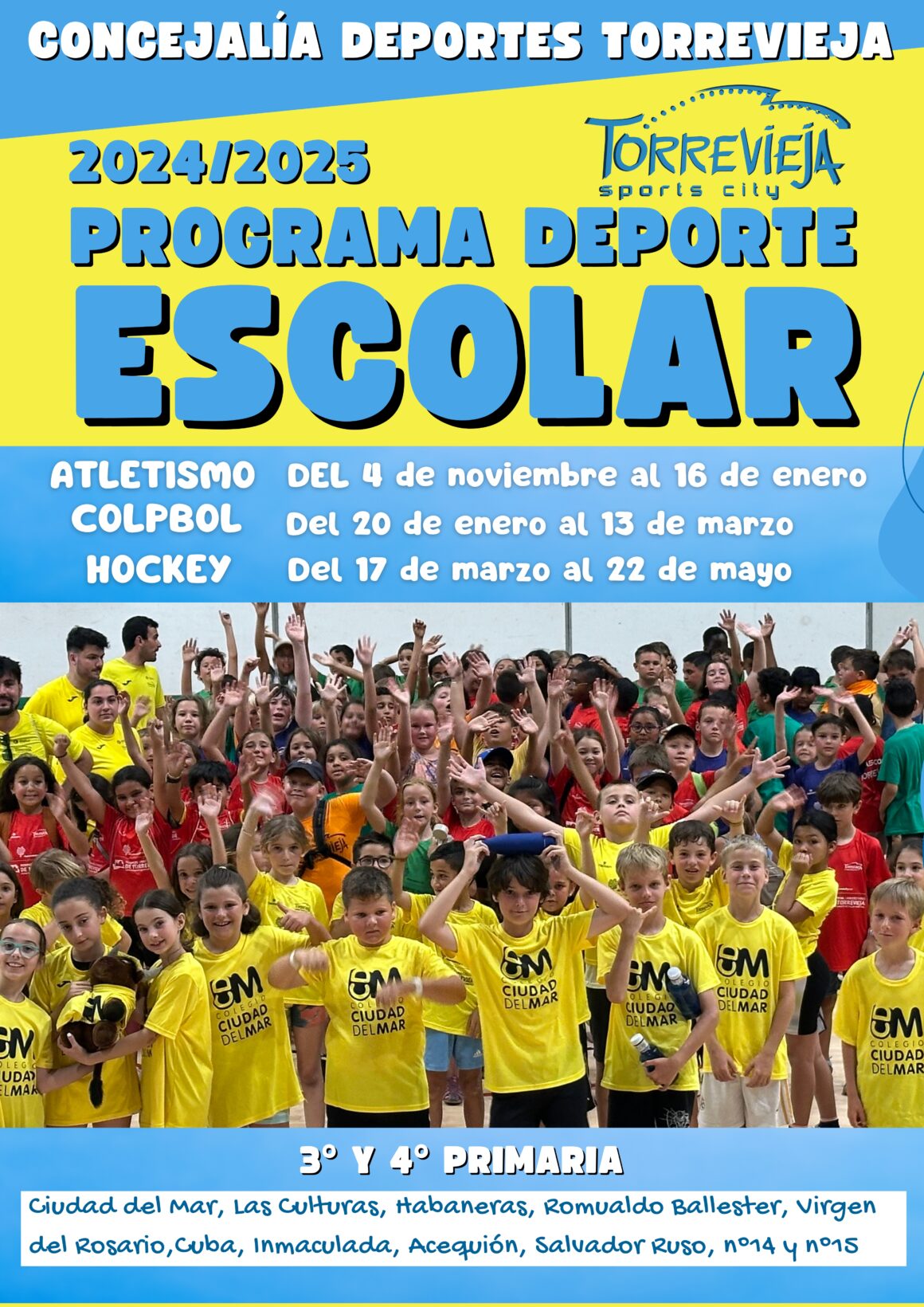 (Español) PROGRAMA DEPORTE ESCOLAR PARA LA TEMPORADA 2024/2025 con la actividad “JUGANDO AL ATLETISMO”.‍